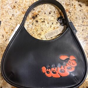 Coachtopia Black Leather Ergo Caterpillar Motif